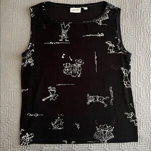 Chico's Black and White Patterned Top